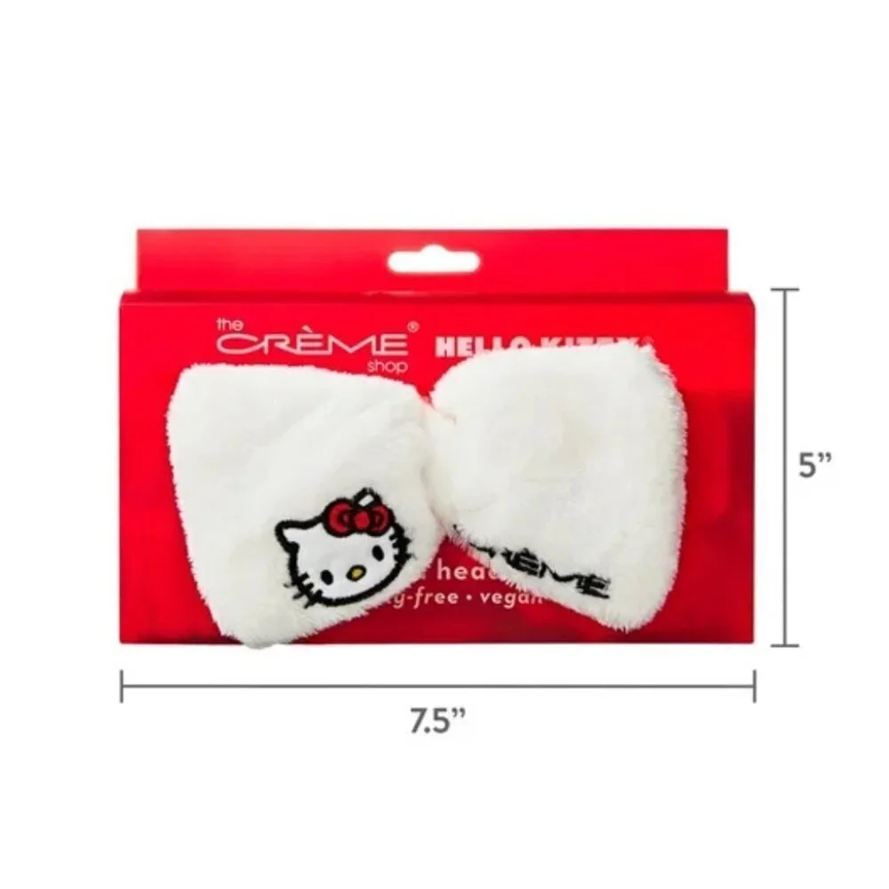 The Crème Shop x Hello Kitty Diadema de Spa de Felpa - Rosa y Blanco